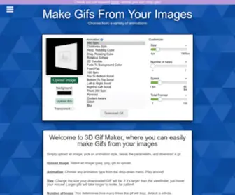 3Dgifmaker.com(3D Gif Maker) Screenshot