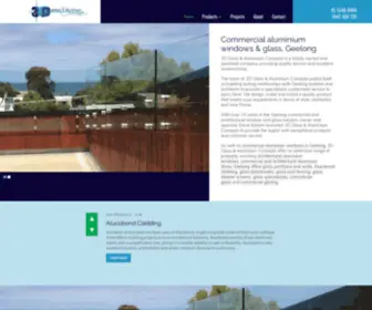 3Dglass.com.au(3D Glass & Aluminium) Screenshot