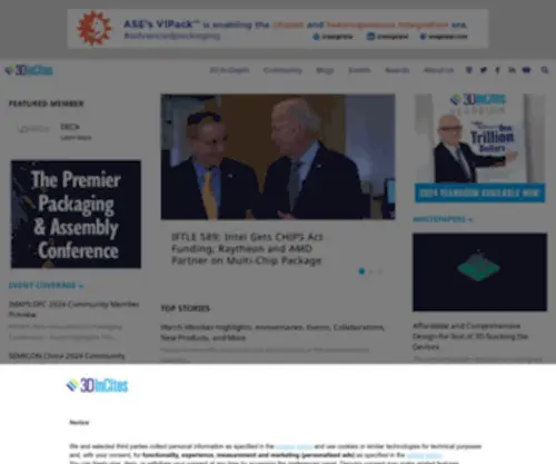 3Dincites.com(Covering 3D IC technology and heterogeneous integration) Screenshot