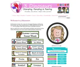 3Dinosaurs.com(3 Dinosaurs) Screenshot