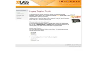 3Dlabs.com(Graphics Card Support and Driver Downloads) Screenshot