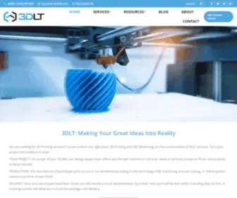 3DLT.com(Best 3D Printing Services And Rapid Prototyping Company) Screenshot