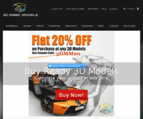3Dmagicmodels.com(3D Models) Screenshot