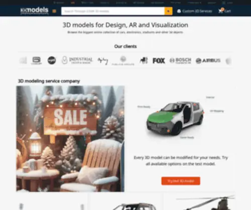 3Dmodels.org(Best 3D models of Cars) Screenshot