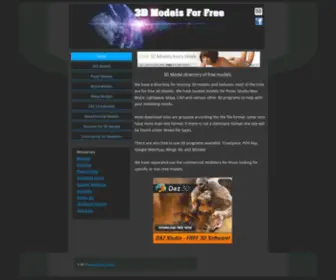 3Dmodelsforfree.com(3D Model directory of free models) Screenshot