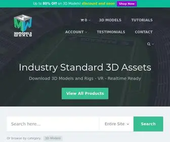 3Dmodelsworld.com(Industry Standard 3D Assets) Screenshot