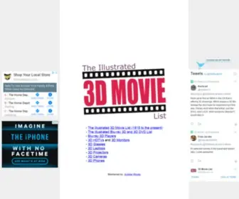 3Dmovielist.com(The Illustrated 3D Movie List) Screenshot