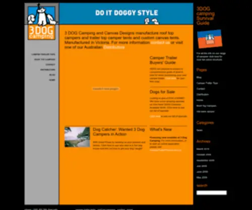 3Dogcamping.com(3 Dog Camping) Screenshot