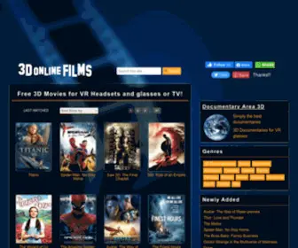 3Donlinefilms.com(3D online Films) Screenshot