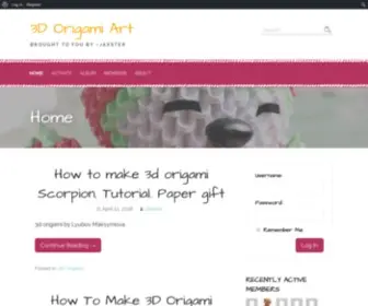 3Dorigamiart.com(3D Origami Art) Screenshot