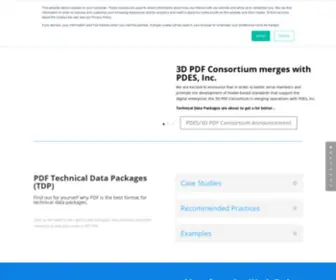 3DPDfconsortium.org(The 3D PDF Consortium) Screenshot