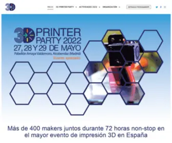 3Dprinterparty.es(3D Printer Party) Screenshot