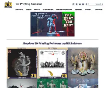 3Dprintingsamurai.com(3D Printing Miniatures) Screenshot