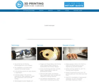 3Dprintingservicescanada.com(3D Printing Services) Screenshot