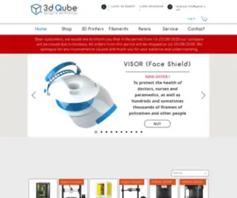 3Dqube.com(3D Printing Shop & Service) Screenshot