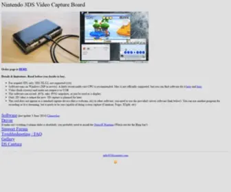 3Dscapture.com(Nintendo 3DS Capture Board) Screenshot