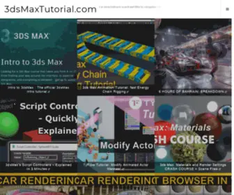 3Dsmaxtutorial.com(Use menu button to search and filter by categories) Screenshot