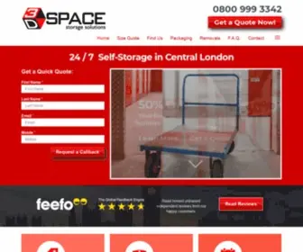 3Dspacestorage.co.uk(Secure Self Storage Facilities In Central London) Screenshot