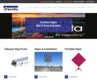 3Dspecialties.com(3D Specialties Traffic Control and Traffic Signs Rentals and Sales) Screenshot