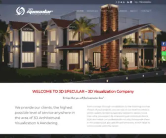 3Dspecular.com(3D Rendering Services India) Screenshot