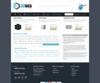 3Dweb.co.uk(UK Web Hosting) Screenshot