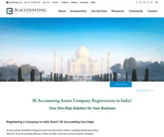 3Ecpa.co.in(Incorporate Company Registration in India with 3E Accounting) Screenshot