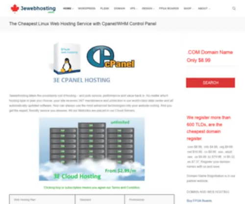 3Ewebhosting.com(Cheap web Hosting) Screenshot