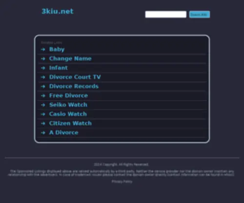 3Kiu.net(The Leading Kiu Site on the Net) Screenshot