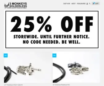 3Monkeyssolderless.com(3 Monkeys Solderless) Screenshot