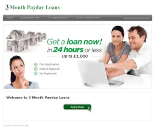 3Monthpaydayloans3.co.uk(3 Month Loans) Screenshot