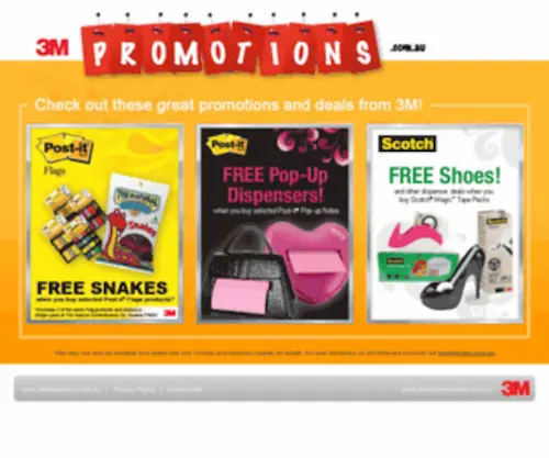 3Mpromotions.com.au(3M Promotions) Screenshot