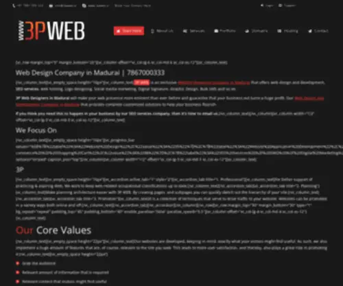 3Pweb.in(3P WEB Designing Company in Madurai. Contact Us) Screenshot