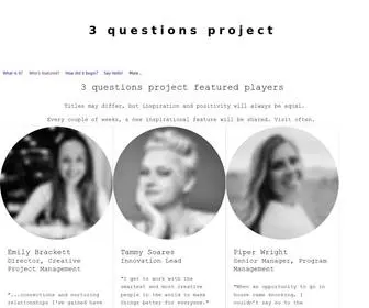 3Questionsproject.com(3 questions project) Screenshot