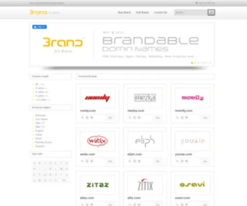 3Rand.com(Buy & Sell Brandable Domain Names) Screenshot