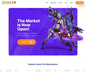 3Rdmarketplace.com(Global Freelance Marketplace For Gamers) Screenshot