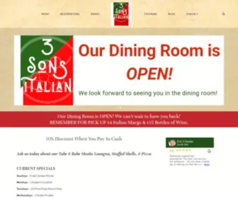 3Sonsitalian.com(3 Sons Italian Restaurant) Screenshot