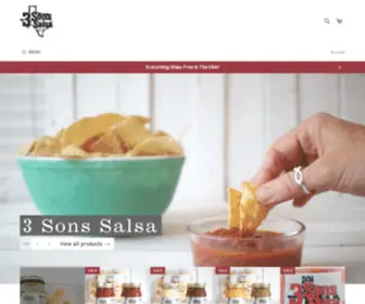 3Sonssalsa.com(3 Sons Salsa Family Owned and Operated) Screenshot