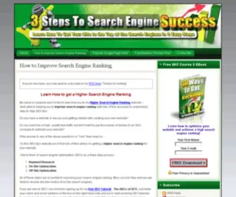 3Stepstosearchenginesuccess.com(How to Improve Search Engine Ranking) Screenshot