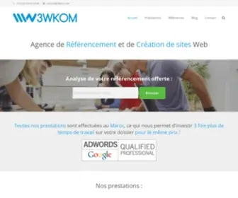 3Wkom.net(3wKom Referencement maroc & creation site web) Screenshot