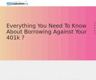 401Kcalculator.org(Document) Screenshot
