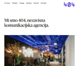 404.agency(Mi smo 404) Screenshot