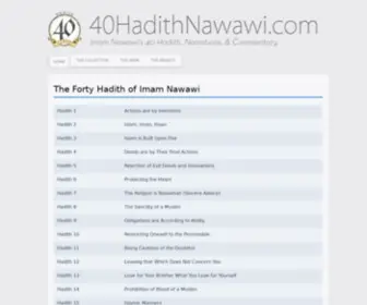 40Hadithnawawi.com(The Forty 40 Hadith of Imam al) Screenshot