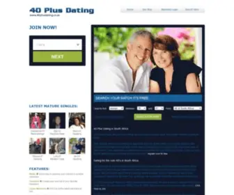 40Plusdating.co.za(40 Plus Dating South Africa) Screenshot
