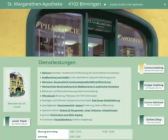 4102.ch(St.Margarethen-Apotheke  Dienstleistungen) Screenshot