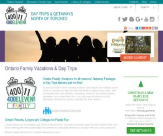 411Ontariokids.com(Ontario Family Travel North of Toronto Summer Family Getaways) Screenshot