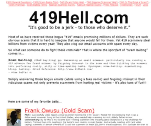 419Hell.com(419 Hell) Screenshot