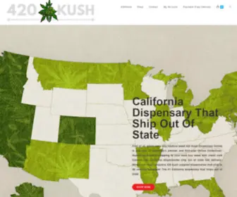 420Kushsupplier.com(California dispensary that ship out of state) Screenshot