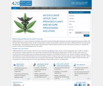 420Merchantsolutions.com(Medical Marijuana credit card processing) Screenshot