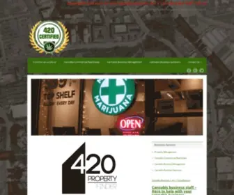 420Propertyfinder.com(Cannabis Business Locations For Rent Commercial cannabis landlord marijuana office for rent) Screenshot