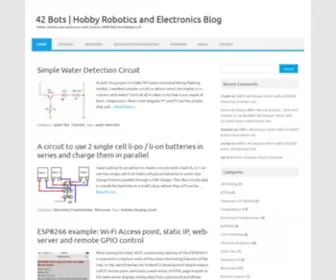 42Bots.com(Hobby robotics and electronics with Arduino) Screenshot